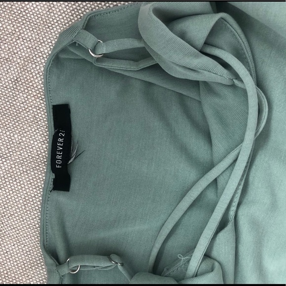 Forever 21, so soft, light blue/green romper sz Sm - Picture 4 of 5